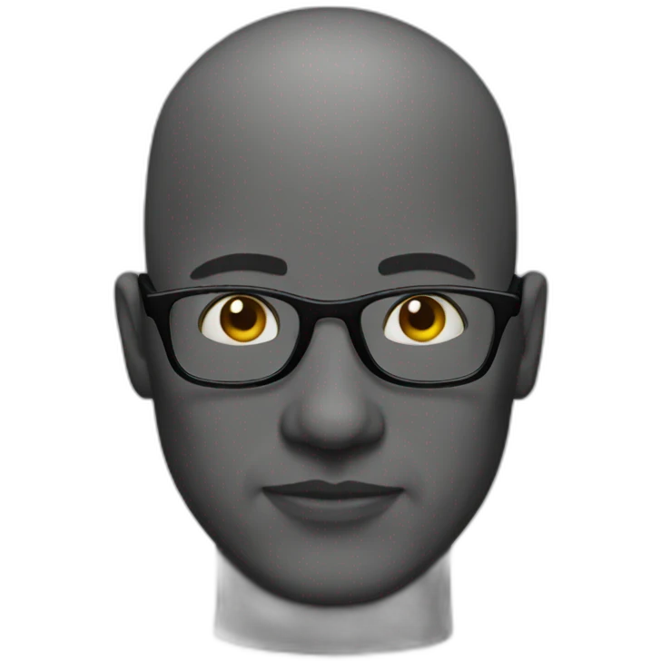 Bald man with subglasses emoji