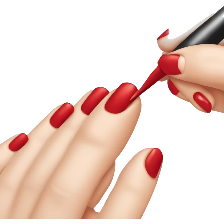 Nails being painted red  emoji
