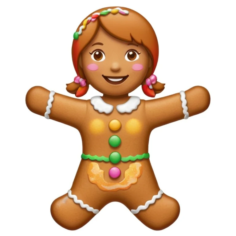 Gingerbread woman emoji