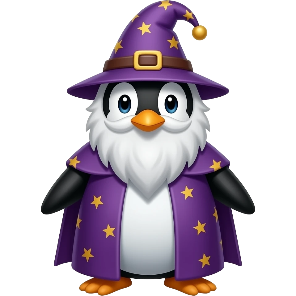 Penguin Wizard emoji