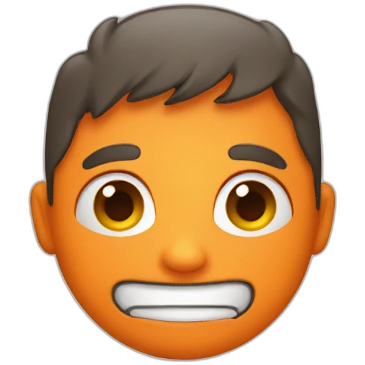 a one of orange circle emoji
