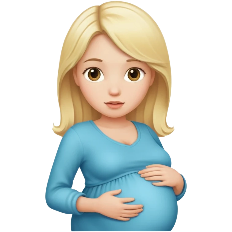 blond girl pregnant emoji