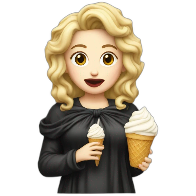 Madonna eat ice cream emoji