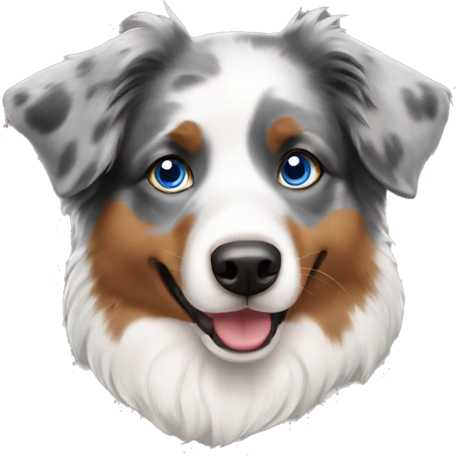 australian shepherd with blue eyes emoji