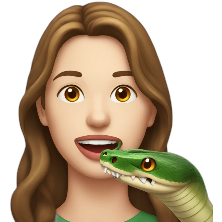 snake removed from a person mouth emoji