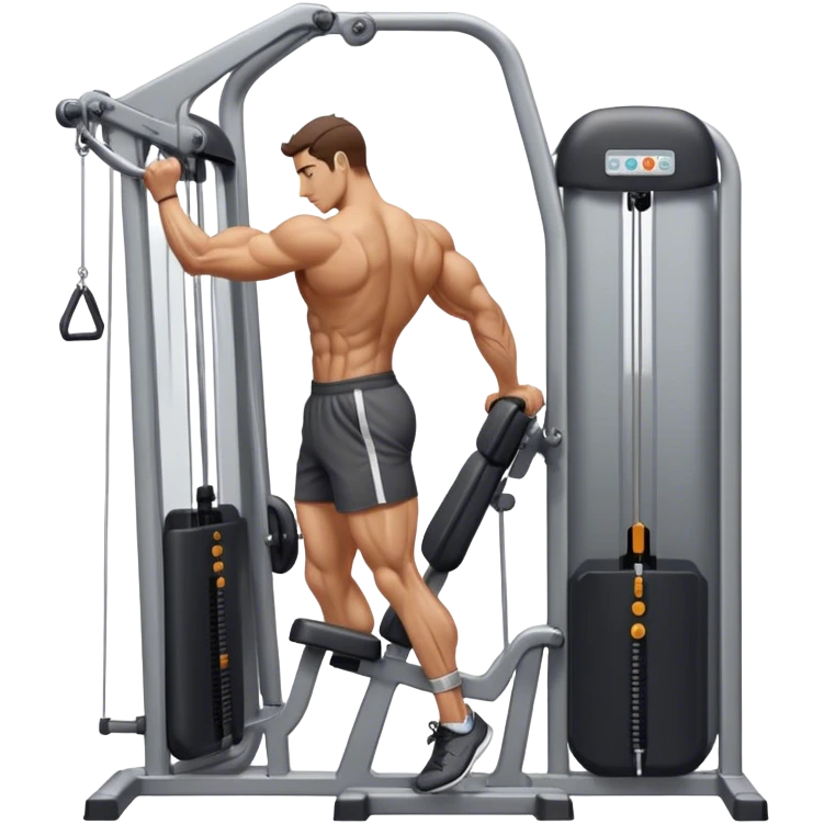 side-view man cable-machine tricep-pushdown emoji