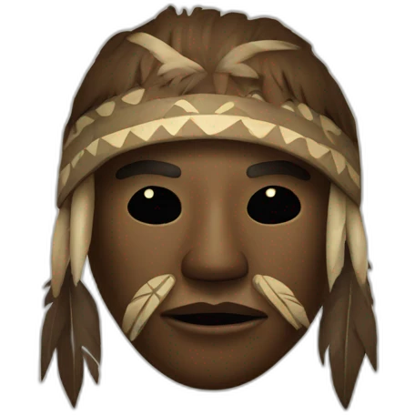 Aborigine in a mask emoji