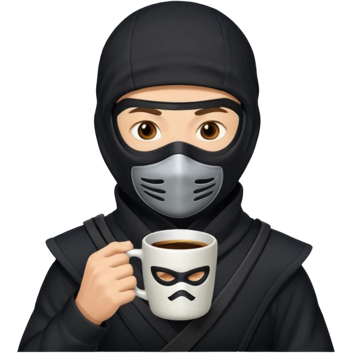 Do ninja mixed with a coffe emoji