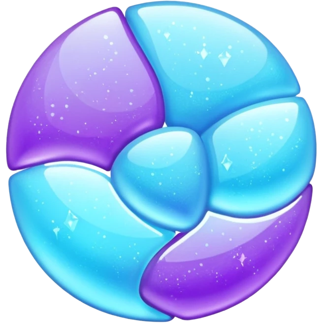 glitter flocus ice cian and purple emoji