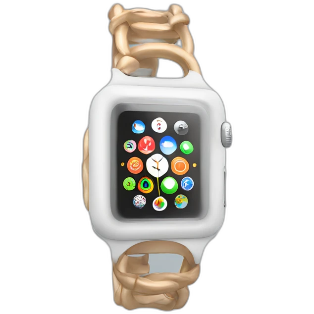 apple watch with milan loop  emoji