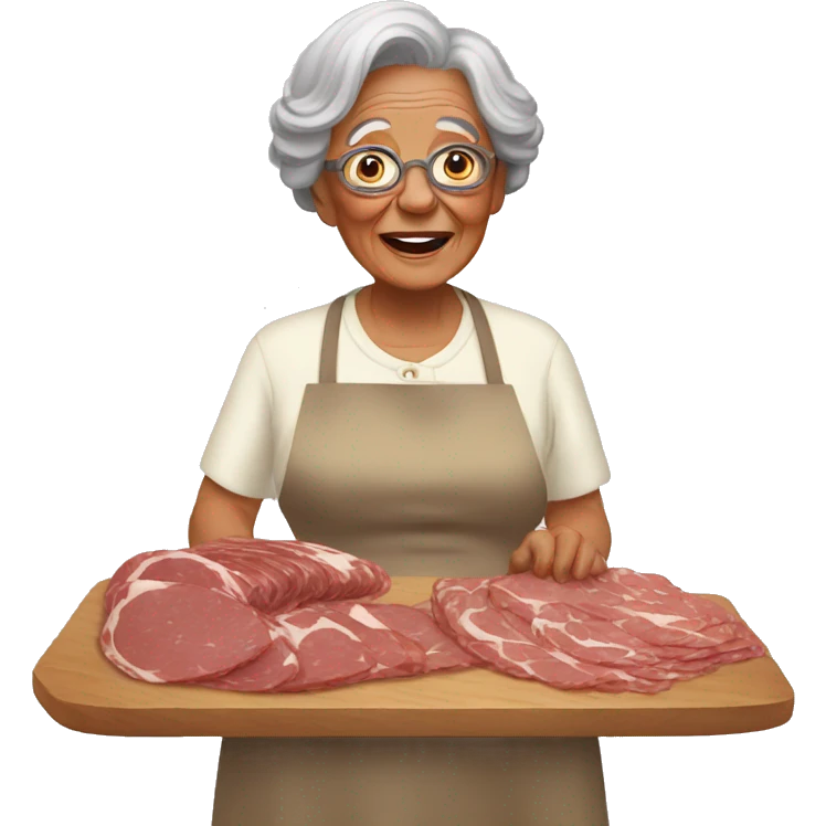 grand mother making charcuterie emoji