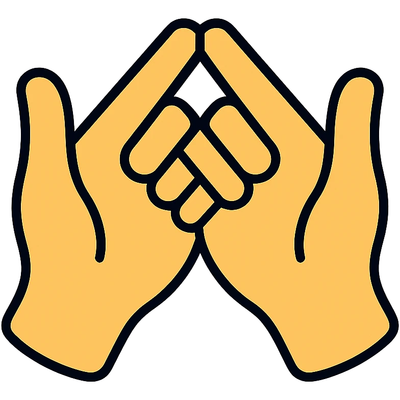yoni mudra hand gesture icon emoji