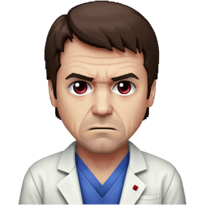 house m.d house taking vicodin, colorful, 8-bit, angry house emoji