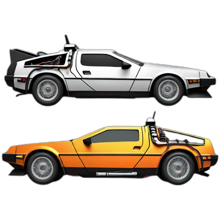 bttf3 style delorean emoji