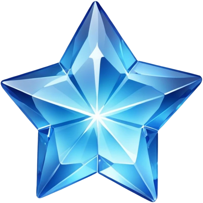 Blue crystal with star emoji
