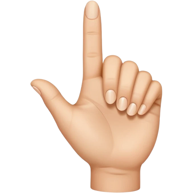 Cupped hand with pointer finger up emoji