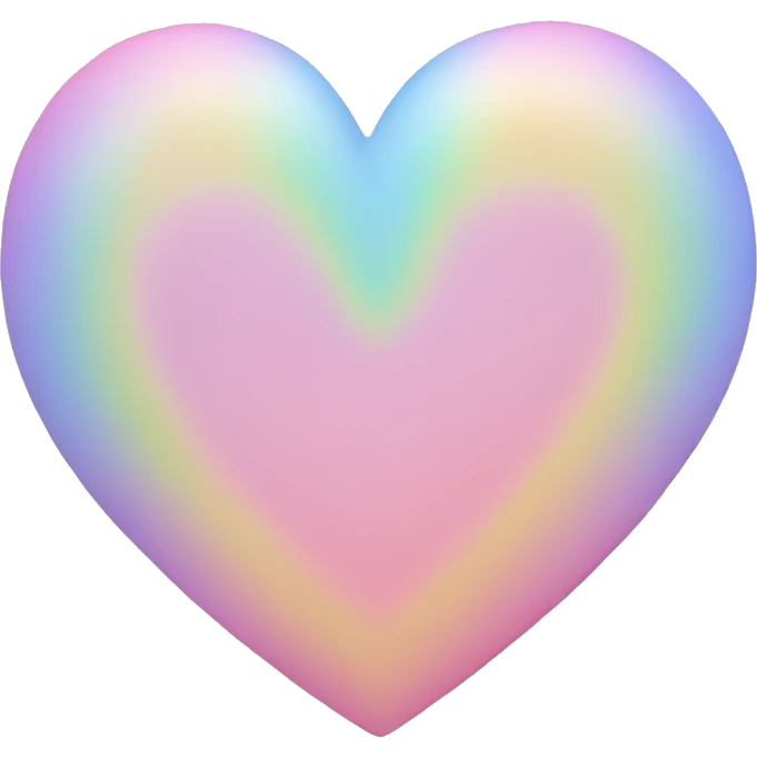 pastel rainbow heart emoji
