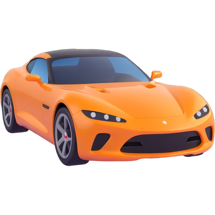 sleek sports car emoji, glossy finish emoji