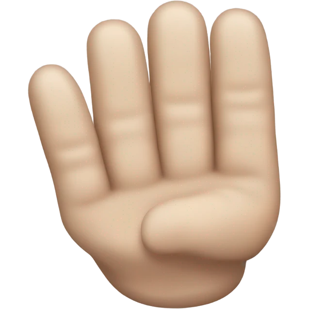 Mano con tres dedos emoji