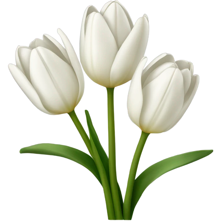 ramo de tulipanes blancos  emoji