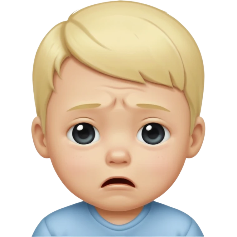 blond baby boy crying emoji