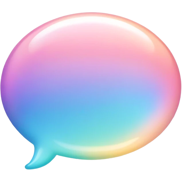 Pastel gradient colors talking bubble emoji