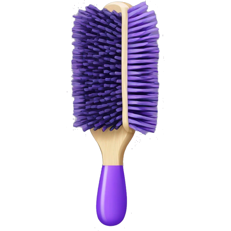 Purple hair brush  emoji