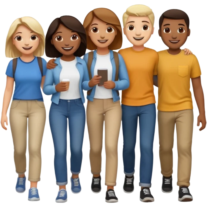 spazieren gehen mit freunden emoji