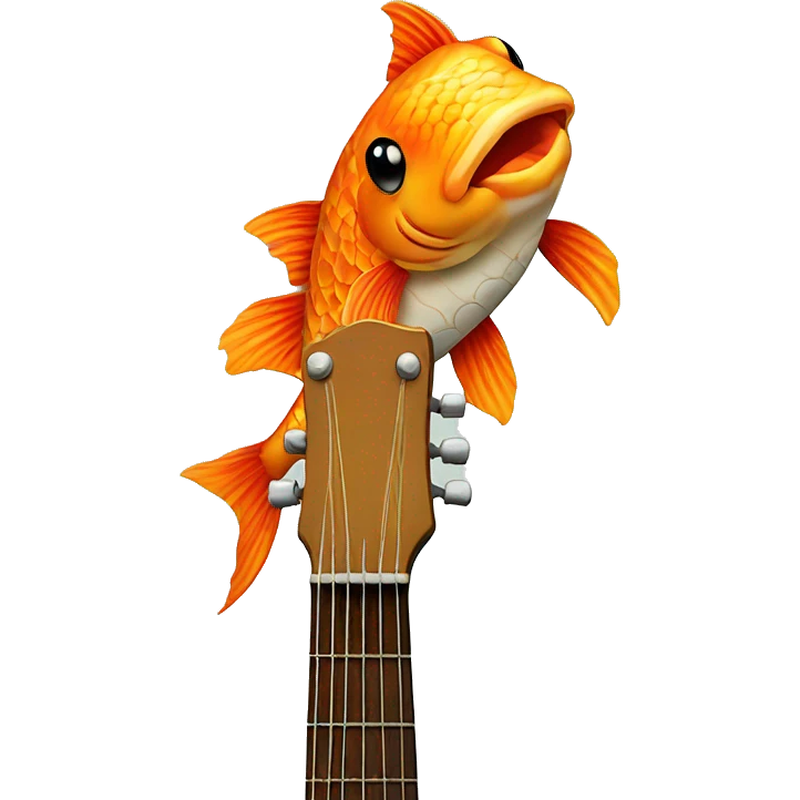 Koi fish on a guitar  emoji