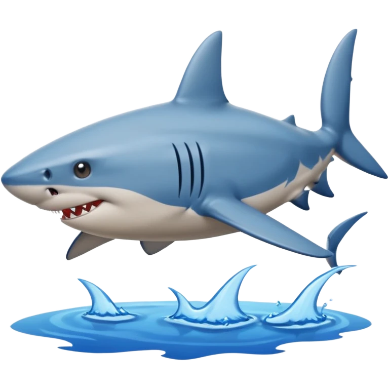 A shark with blue shoes on land near water not in it emoji