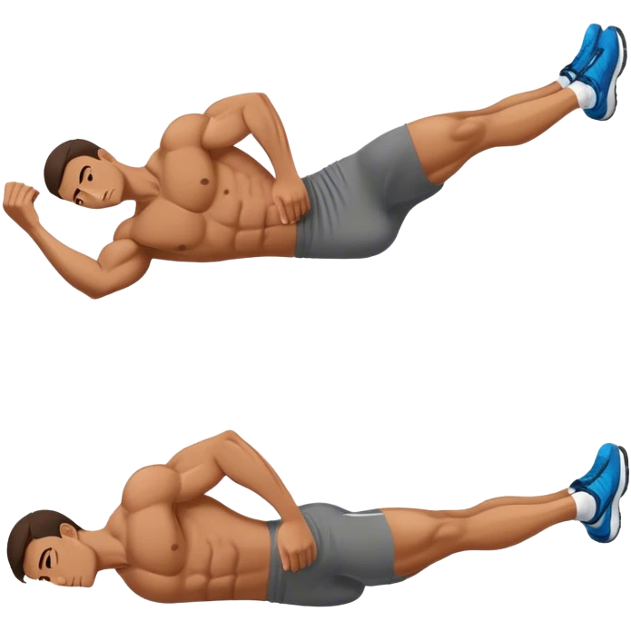 side-view of guy doing decline-crunches emoji
