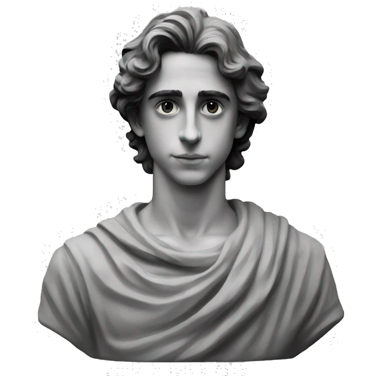 statue of Timothee chalamet made of stone/all grey emoji