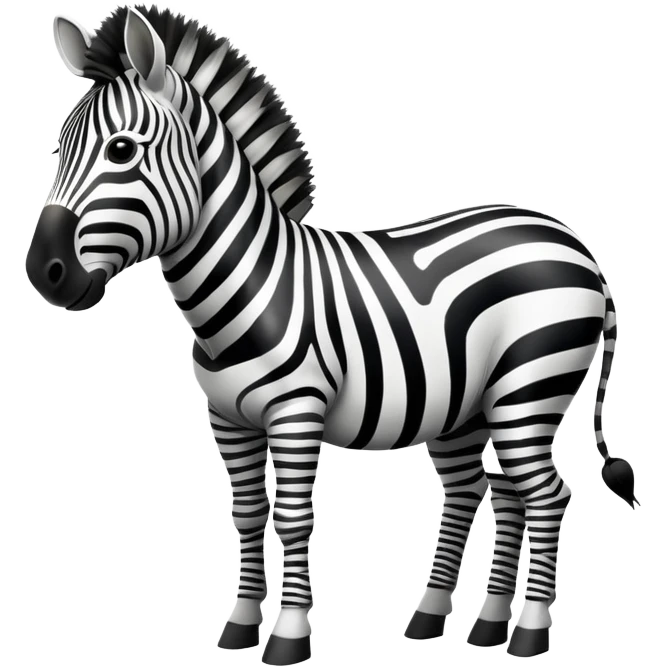 zebra with black and white stripes emoji