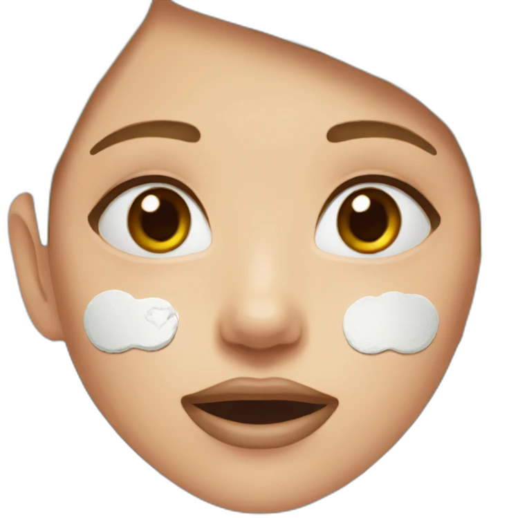 girl with plaster under the mouth emoji
