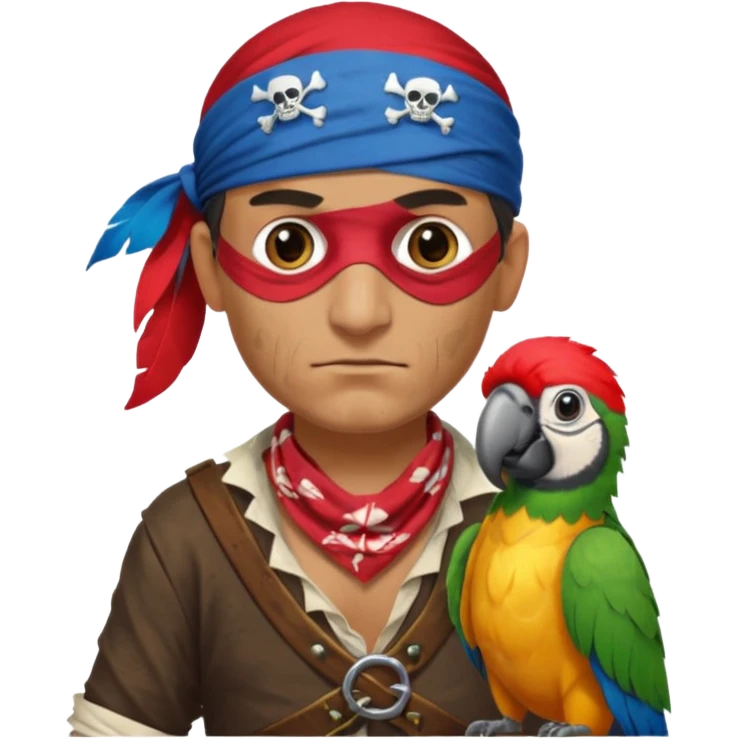 pirate and parrot emoji