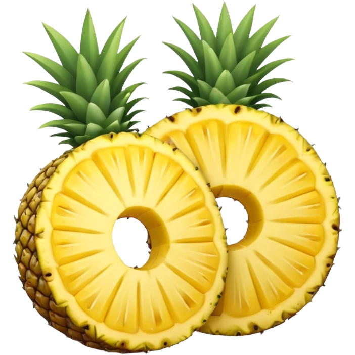pineapple slice circular no leaves emoji
