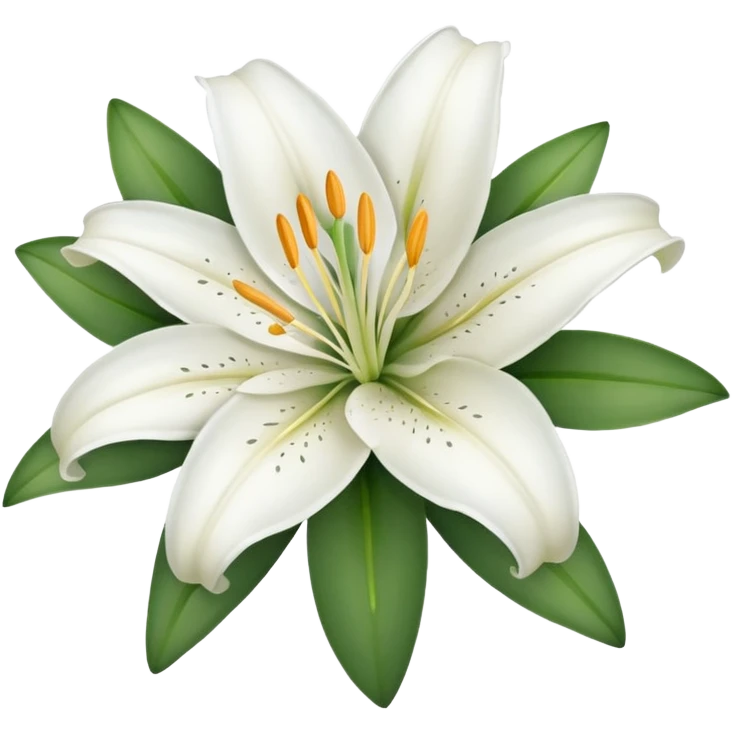 white lily flower emoji
