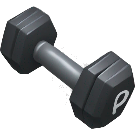 single small dumbell, with 1KG on ir emoji