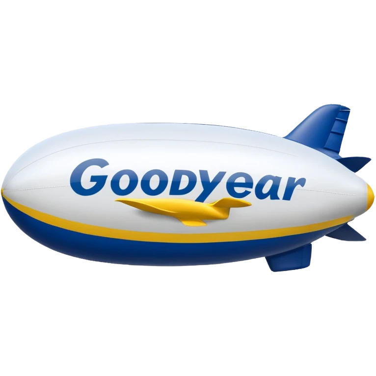 Goodyear Blimp Emoji with the word "Goodyear" on the side emoji