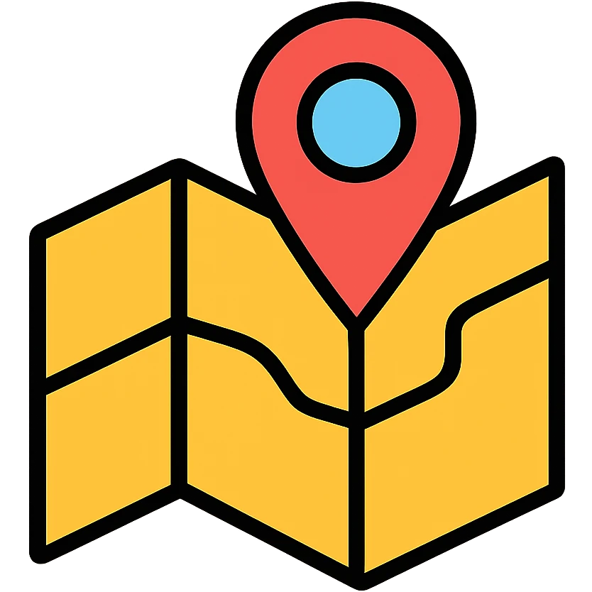 Map with location pin emoji