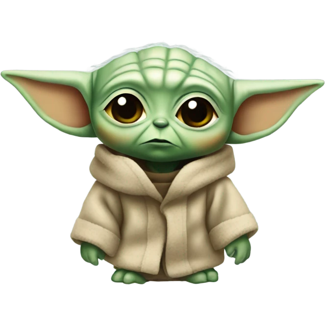 Suspicious baby yoda emoji
