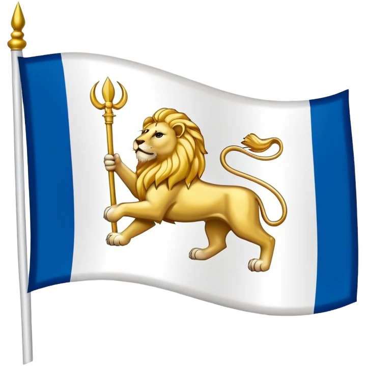 🦁 وسط رنگ سفید پرچم به جای الله 🇮🇷 emoji