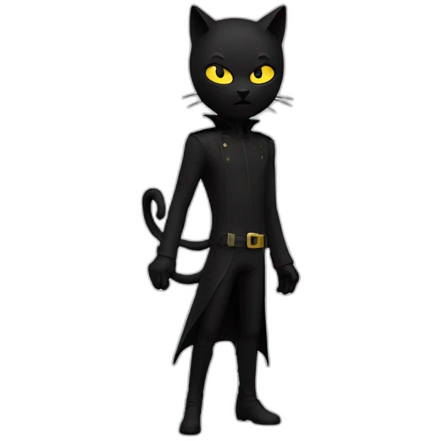 Chat noir qui fait peur un clin d’œil emoji