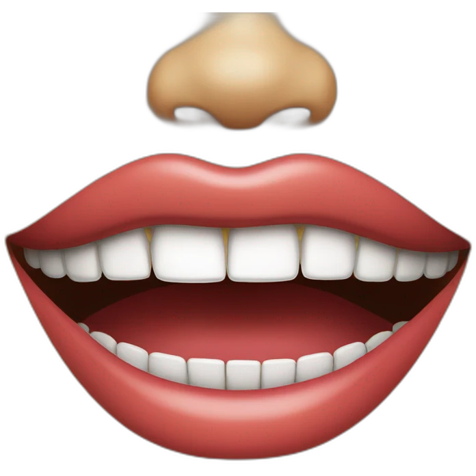 Umami mouth wide open with lips beautiful emoji