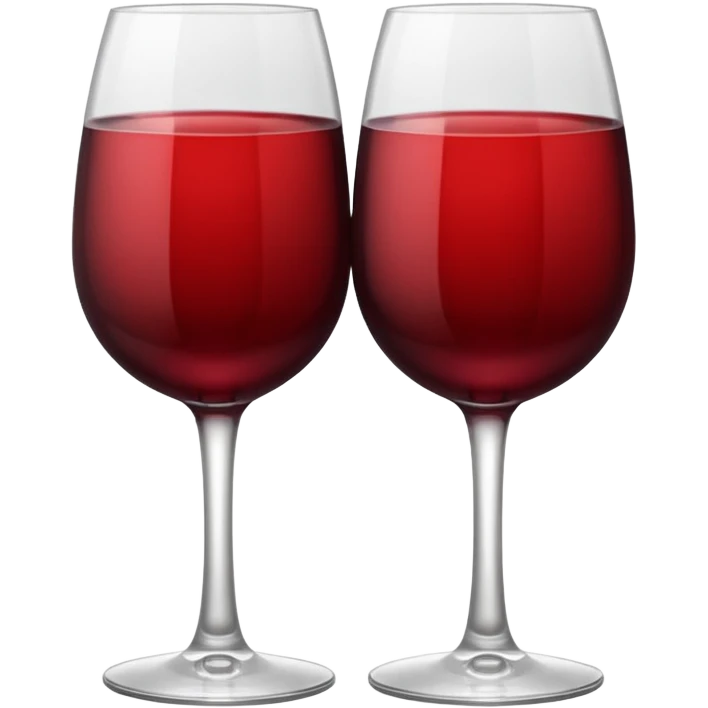 2 red wine glasses are cheered emoji