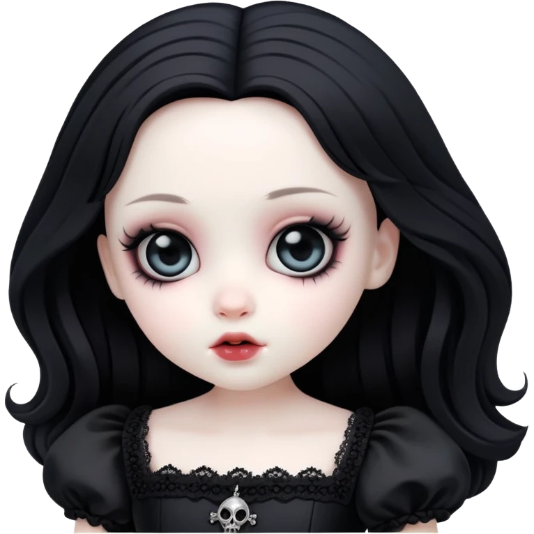 Cute goth doll  emoji