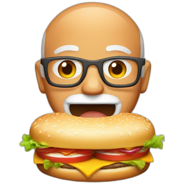 Modi with burger emoji
