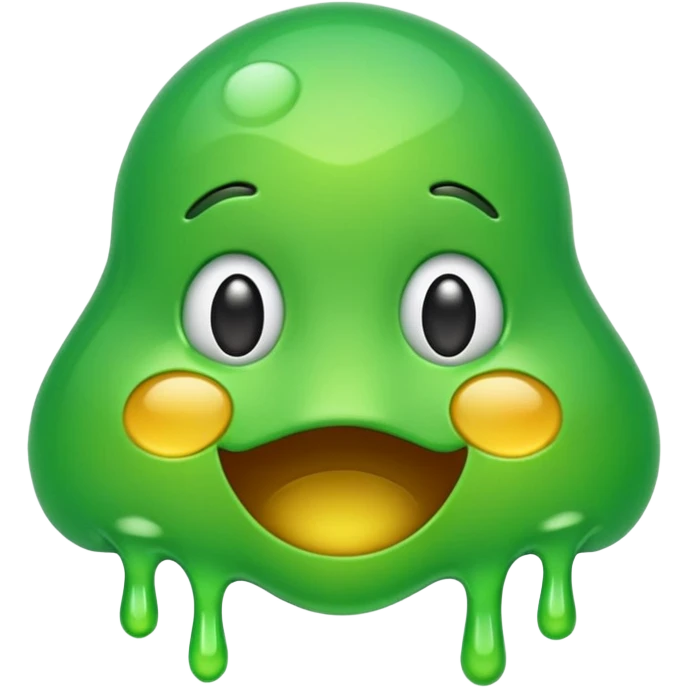 Green melting emoji emoji
