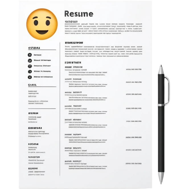resume on paper emoji
