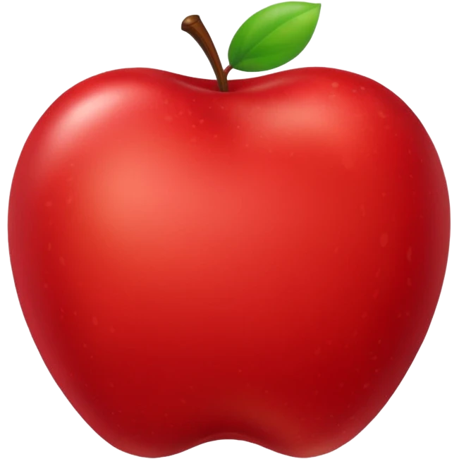 Red Apple, cushion style, plush and puffy, soft textures  emoji
